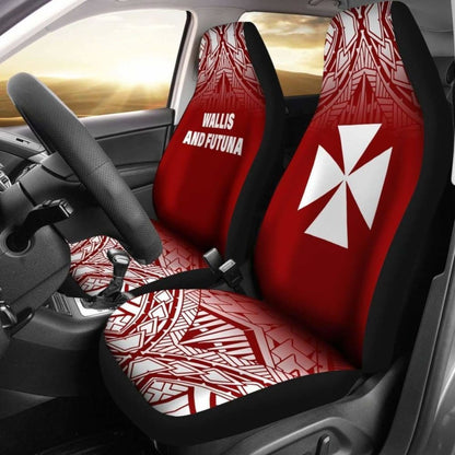 Wallis And Futuna Polynesian Car Seat Covers - Red Fog -
