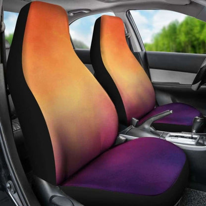 Orange And Purple Ombre Contrast Watercolor Car Seat Covers