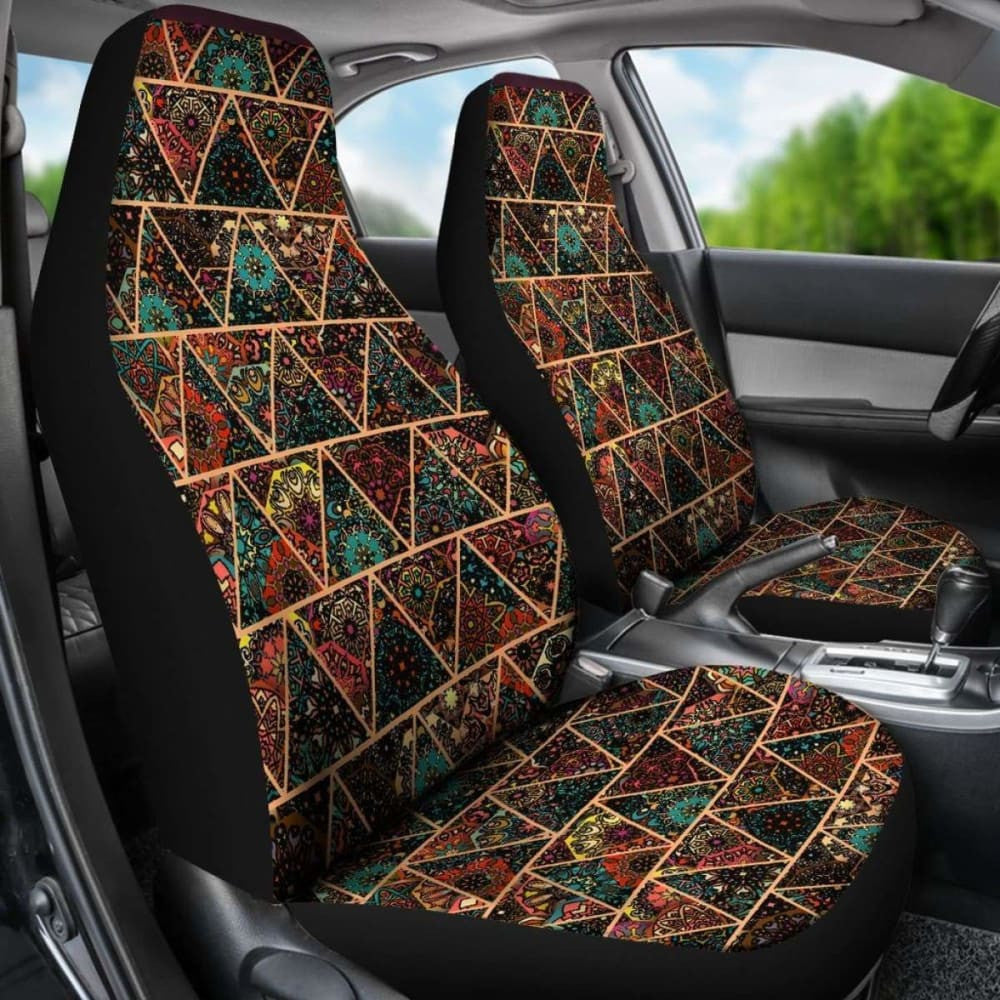 Yoga Floral And Mandala Car Seat Cover S