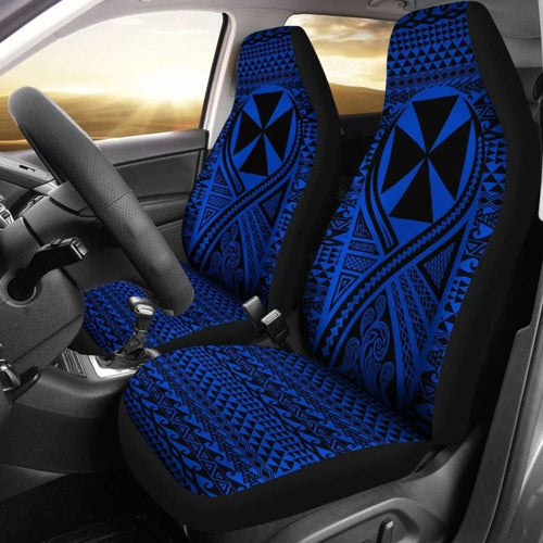 Wallis And Futuna Car Seat Cover Lift Up Blue