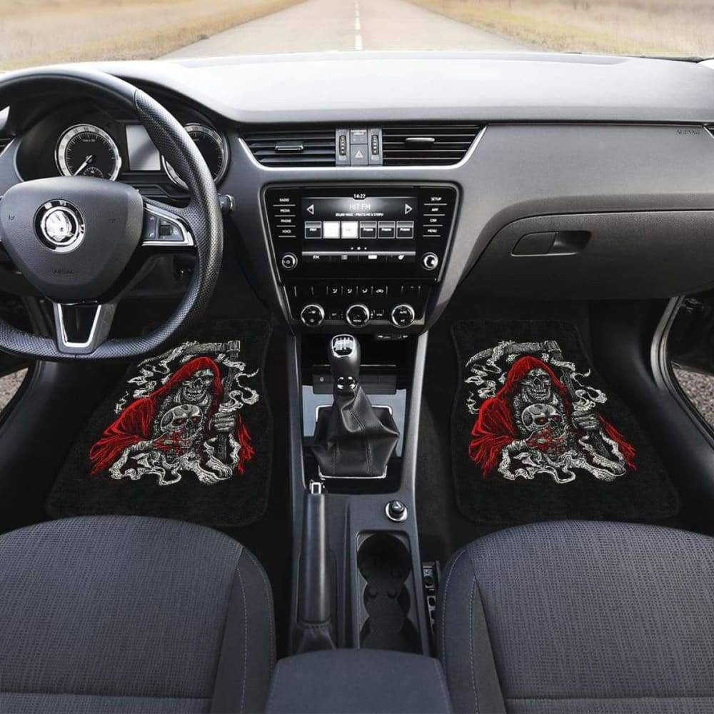 Grim Reaper Red Car Floor Mats Amazing Gift Ideas