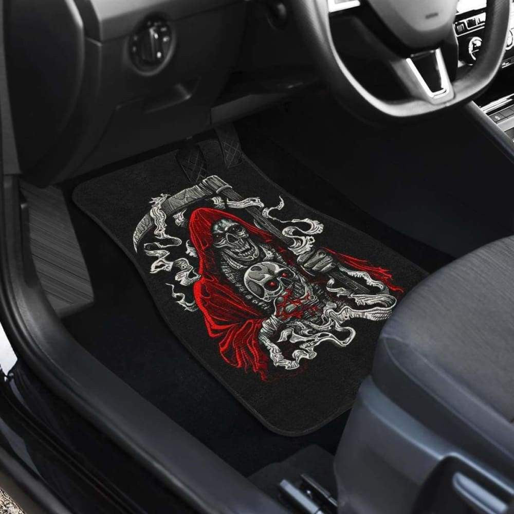 Grim Reaper Red Car Floor Mats Amazing Gift Ideas