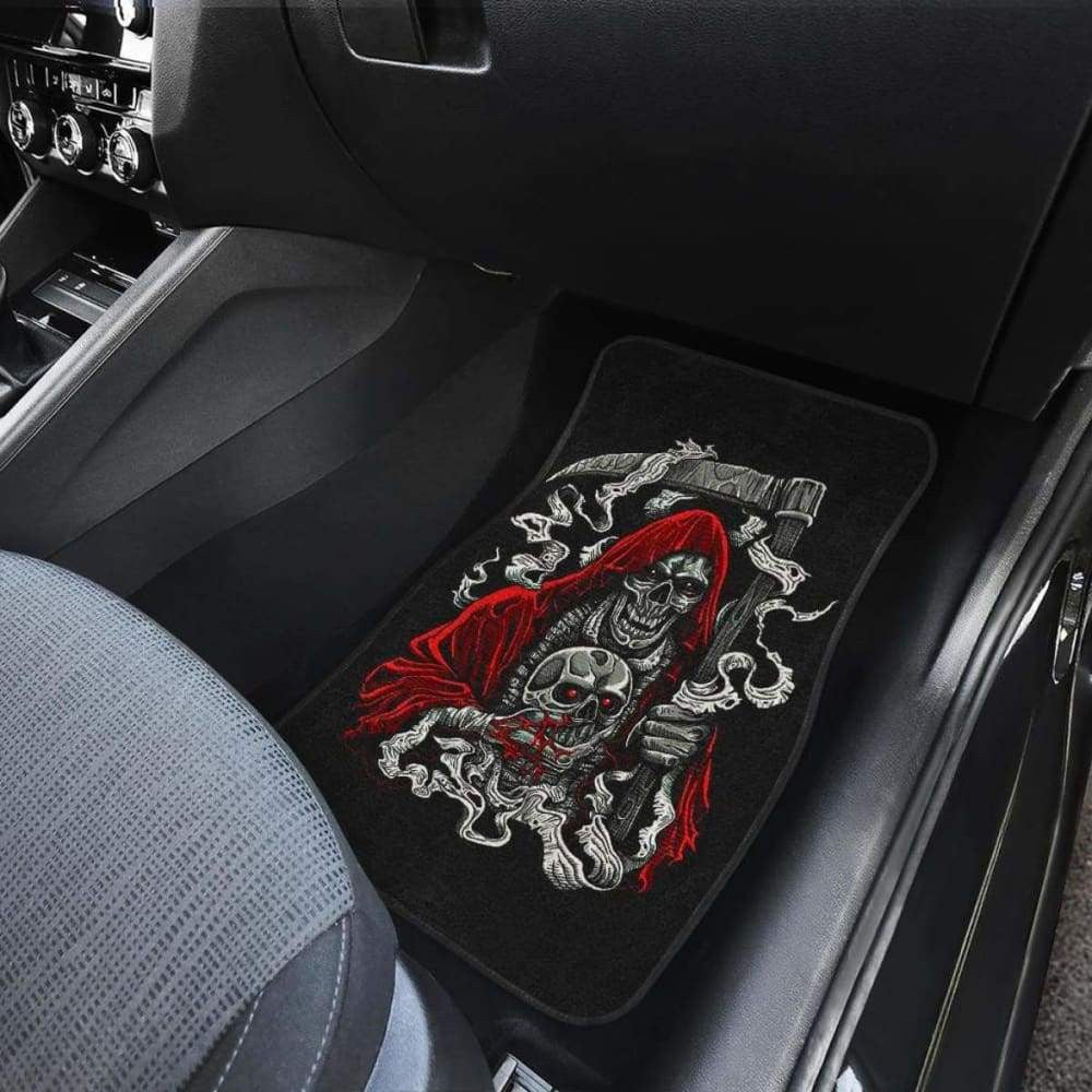 Grim Reaper Red Car Floor Mats Amazing Gift Ideas