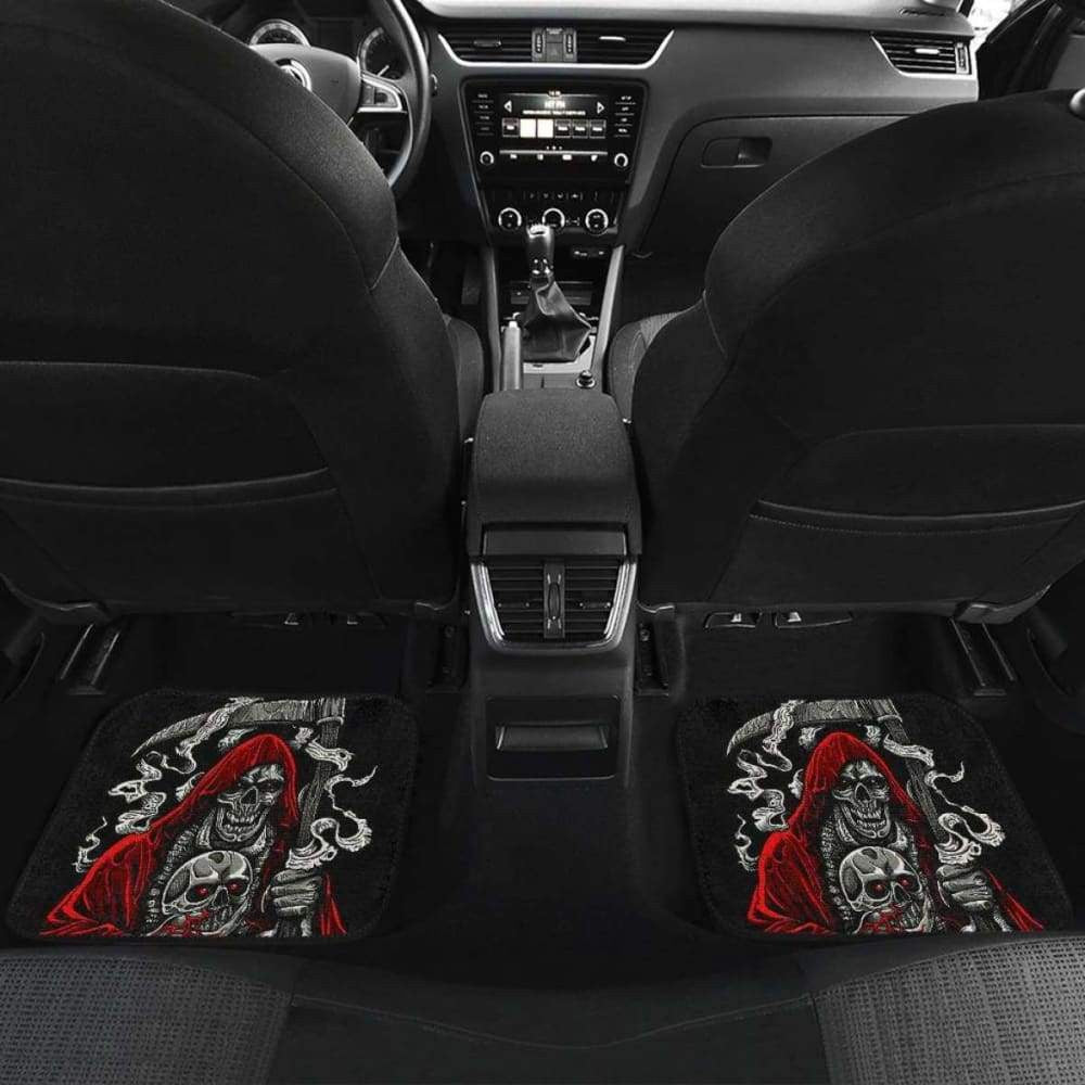 Grim Reaper Red Car Floor Mats Amazing Gift Ideas