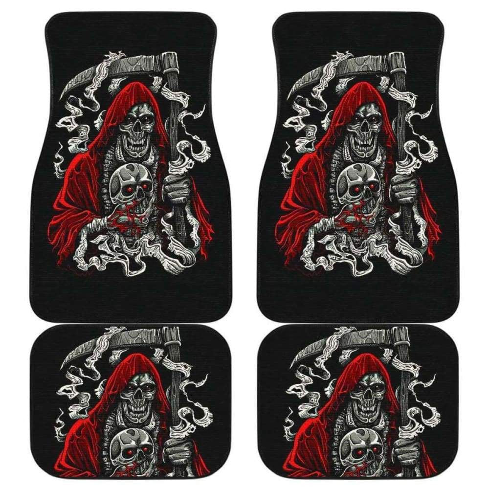 Grim Reaper Red Car Floor Mats Amazing Gift Ideas