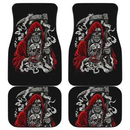 Grim Reaper Red Car Floor Mats Amazing Gift Ideas