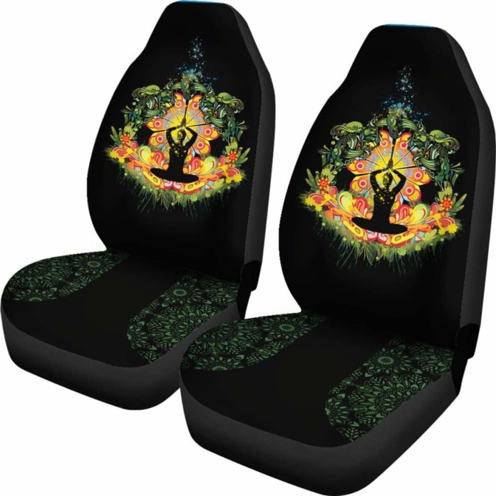 Yoga Glowing Heart Car Seat Cover