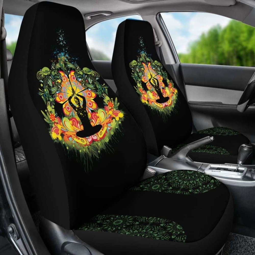 Yoga Glowing Heart Car Seat Cover