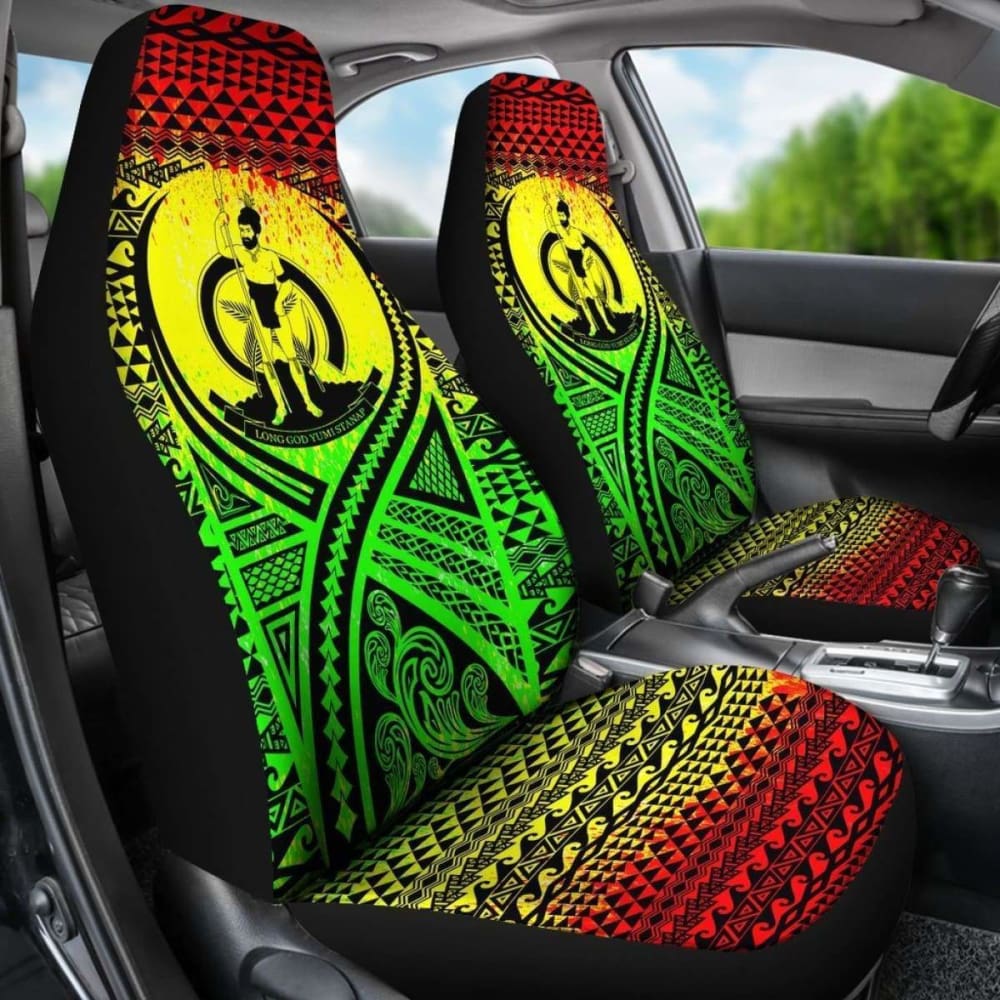 nuatu Car Seat Cover - nuatu Coat Of Arms Polynesian Tattoo Reggae -