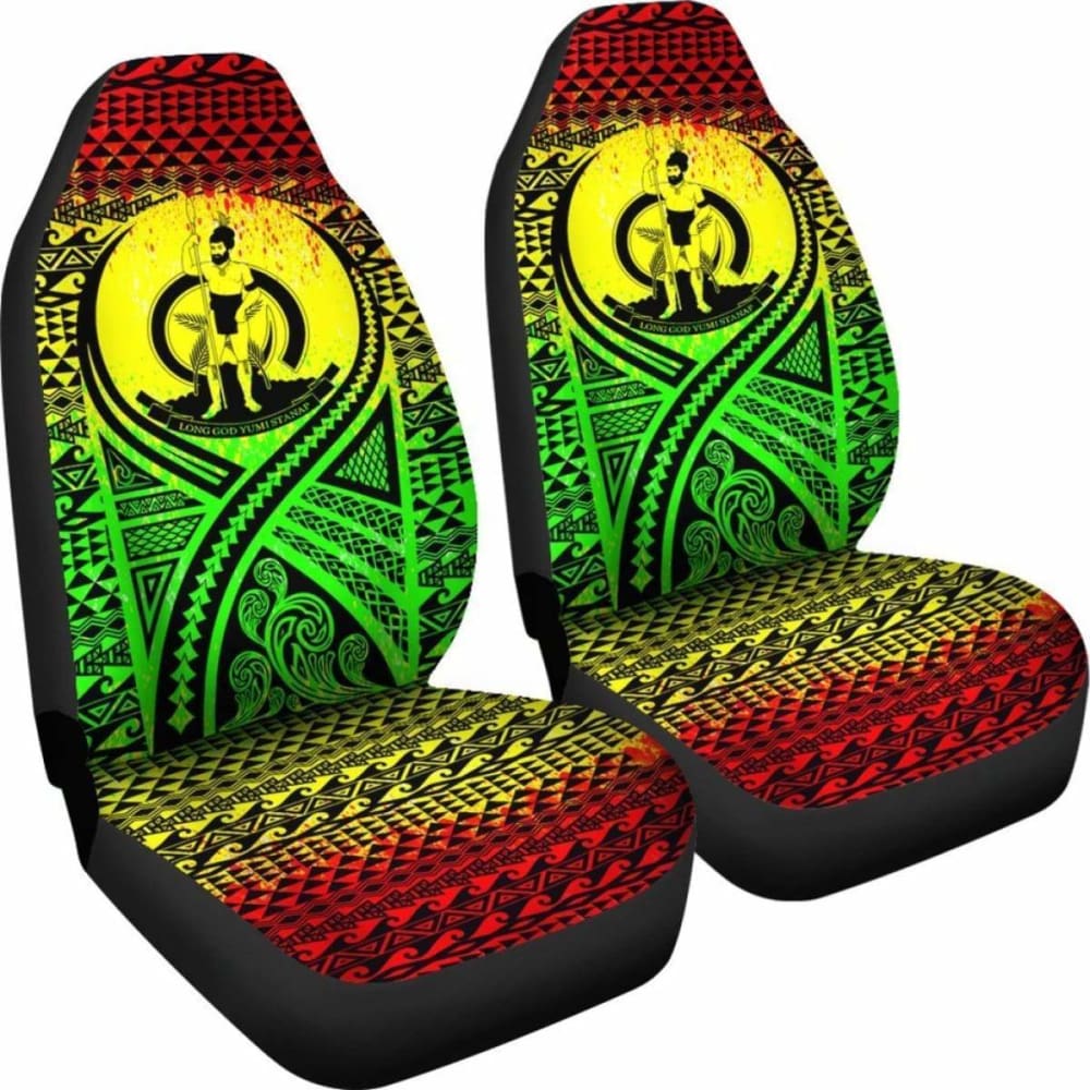 nuatu Car Seat Cover - nuatu Coat Of Arms Polynesian Tattoo Reggae -