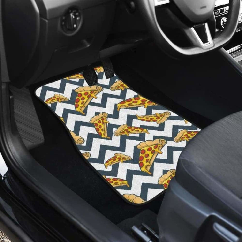 Pizza Design Pattern Front And Back Car Mats