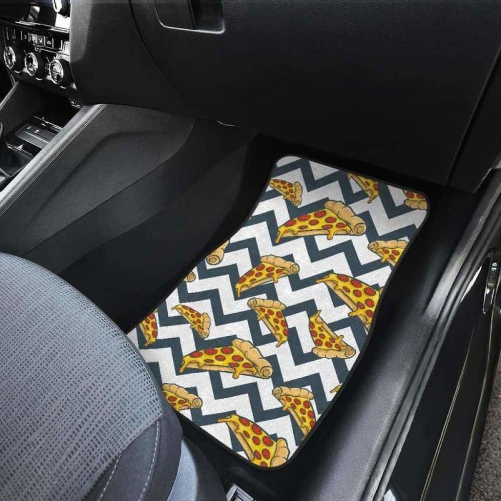 Pizza Design Pattern Front And Back Car Mats
