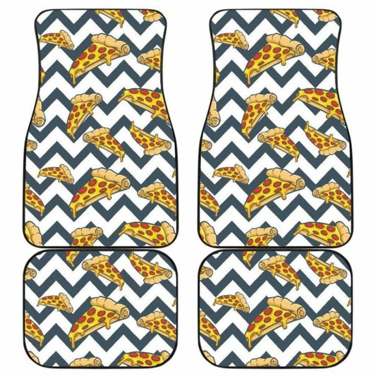 Pizza Design Pattern Front And Back Car Mats