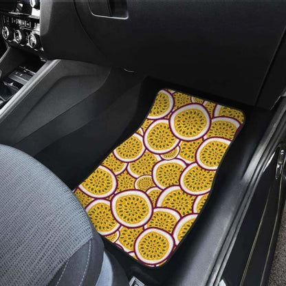 Passion Fruits Slice Pattern Front And Back Car Mats