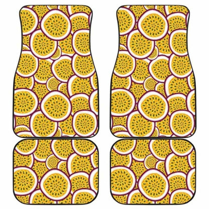 Passion Fruits Slice Pattern Front And Back Car Mats