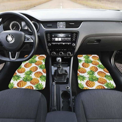 Pineapples Design Pattern Front And Back Car Mats