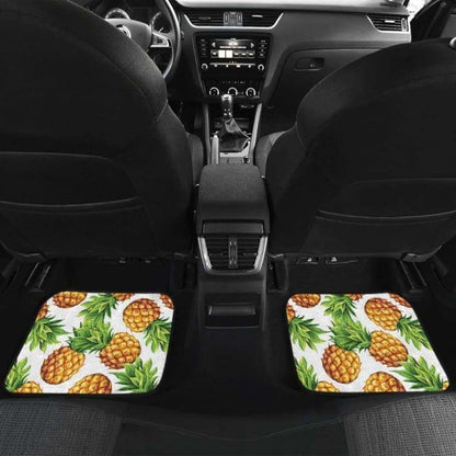 Pineapples Design Pattern Front And Back Car Mats