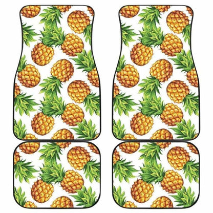 Pineapples Design Pattern Front And Back Car Mats