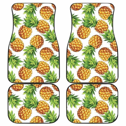 Pineapples Design Pattern Front And Back Car Mats