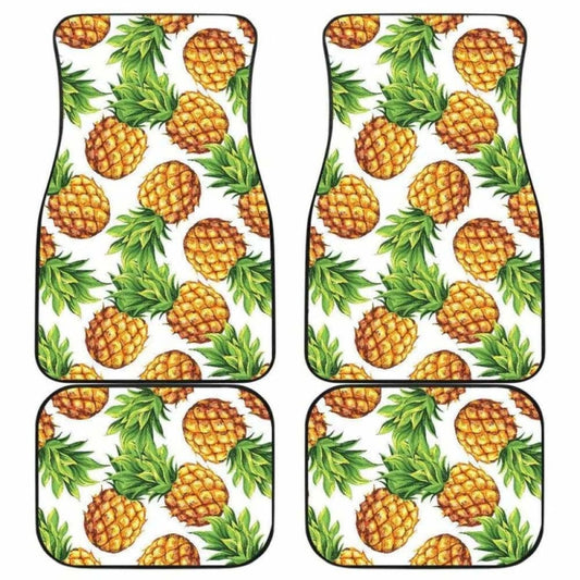 Pineapples Design Pattern Front And Back Car Mats