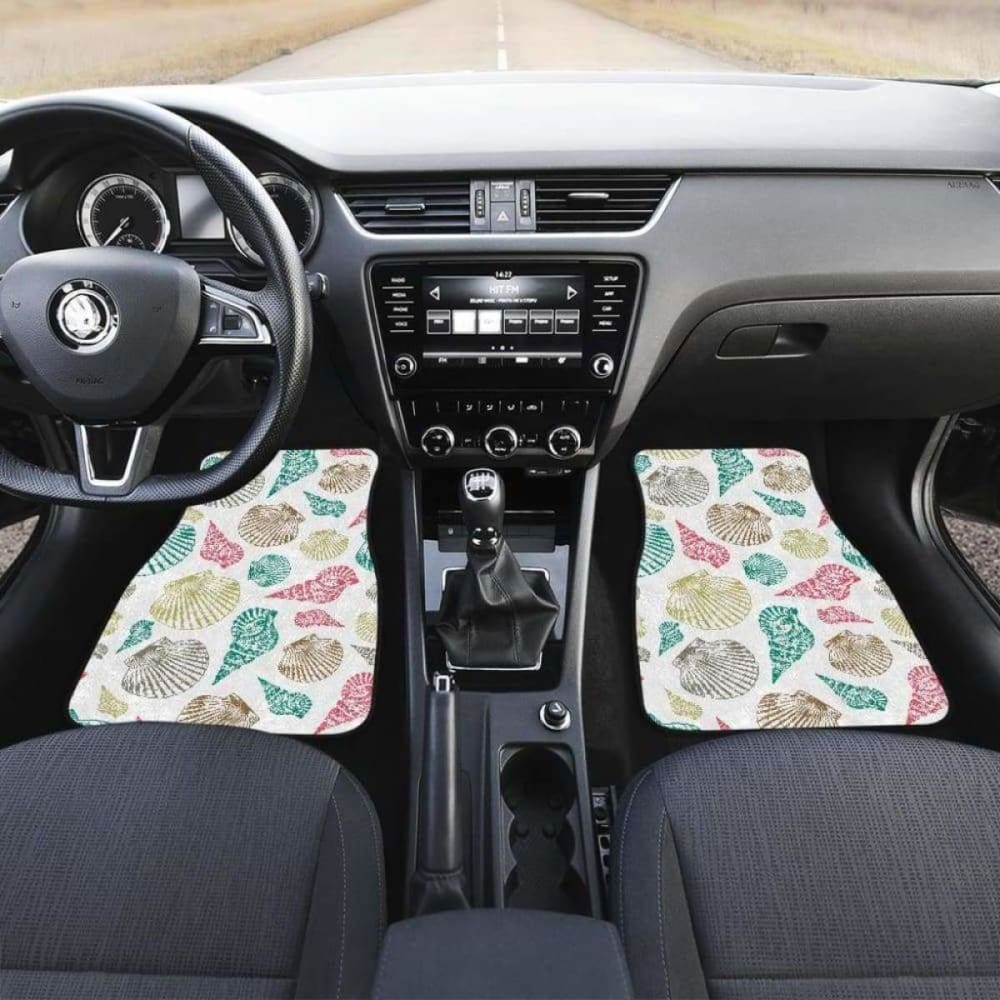 Colorful Shell Pattern Front And Back Car Mats