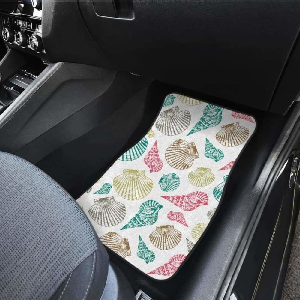Colorful Shell Pattern Front And Back Car Mats