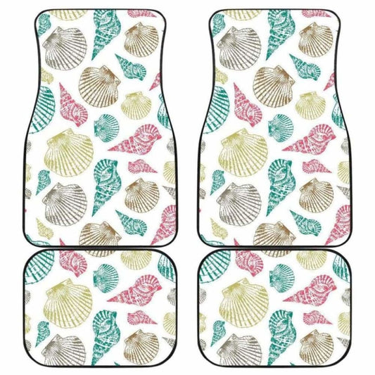 Colorful Shell Pattern Front And Back Car Mats