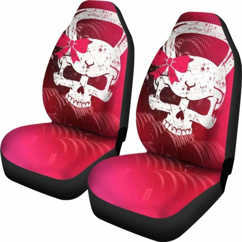 Kettlebell Skull Fitness Car Seat Covers