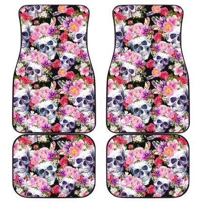 Set Of Pcs Floral Skull Car Mats