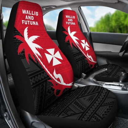 Wallis And Futuna Car Seat Covers - Wallis And Futuna Coat Of Arms Coconut Tree -