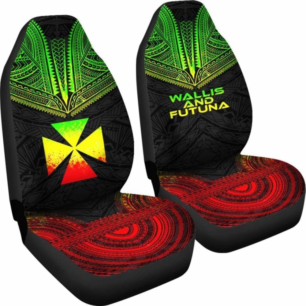 Wallis And Futuna Polynesian Chief Car Seat Cover Reggae Version