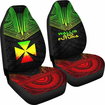 Wallis And Futuna Polynesian Chief Car Seat Cover Reggae Version