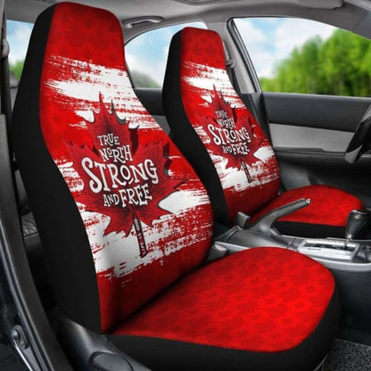 Canada Day True North Strong And Free Car Seat Covers Maple Leaf