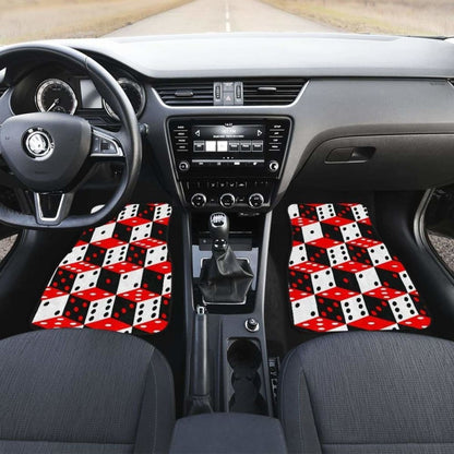 Dice Pattern Print Design  Front And Back Car Mats