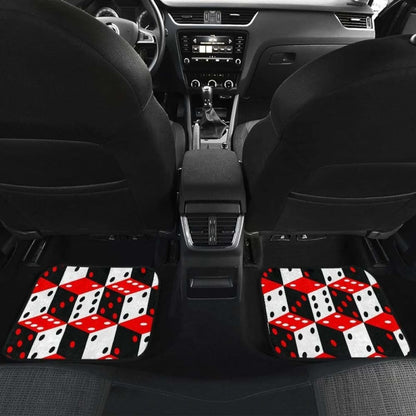 Dice Pattern Print Design  Front And Back Car Mats