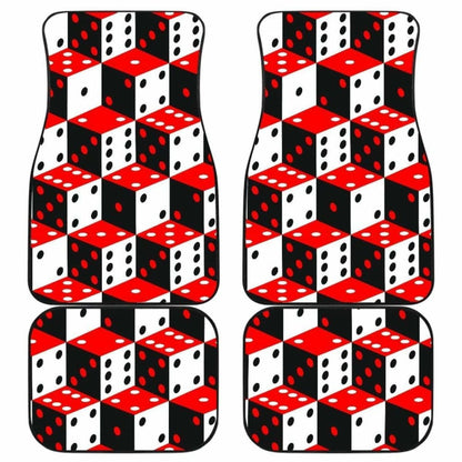 Dice Pattern Print Design  Front And Back Car Mats