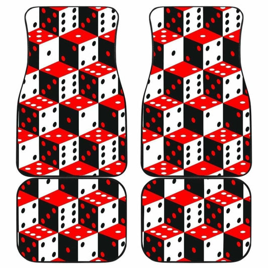 Dice Pattern Print Design  Front And Back Car Mats