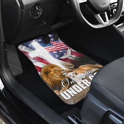 One Nation Under God Pledge of Allegiance USA Patriot Pride American Flag Car Floor Mats