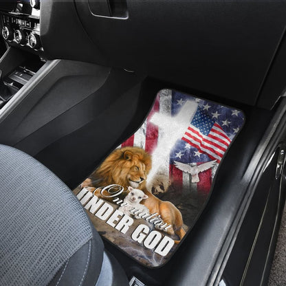 One Nation Under God Pledge of Allegiance USA Patriot Pride American Flag Car Floor Mats