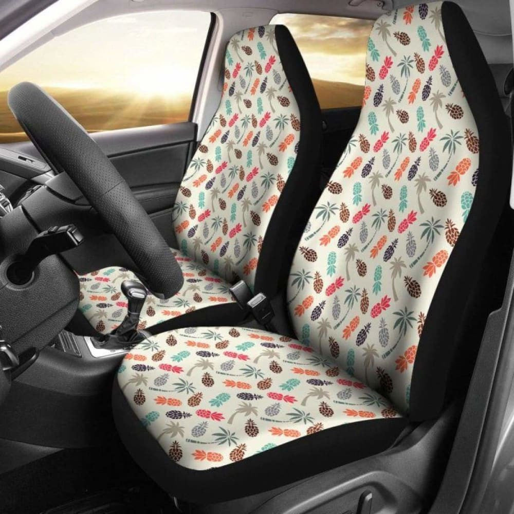 Hawaii Pineapple Palm Tree Car Seat Covers