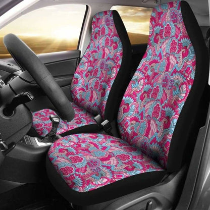 Pink And Blue Floral Car Seat Covers