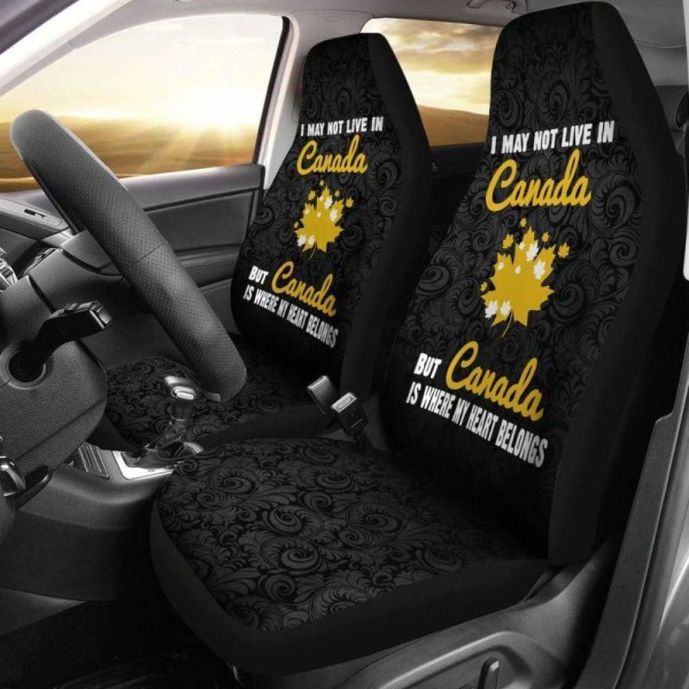 Canada Where My Heart Belong Car Seat Cover