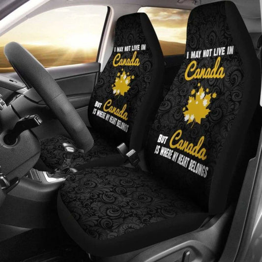 Canada Where My Heart Belong Car Seat Cover