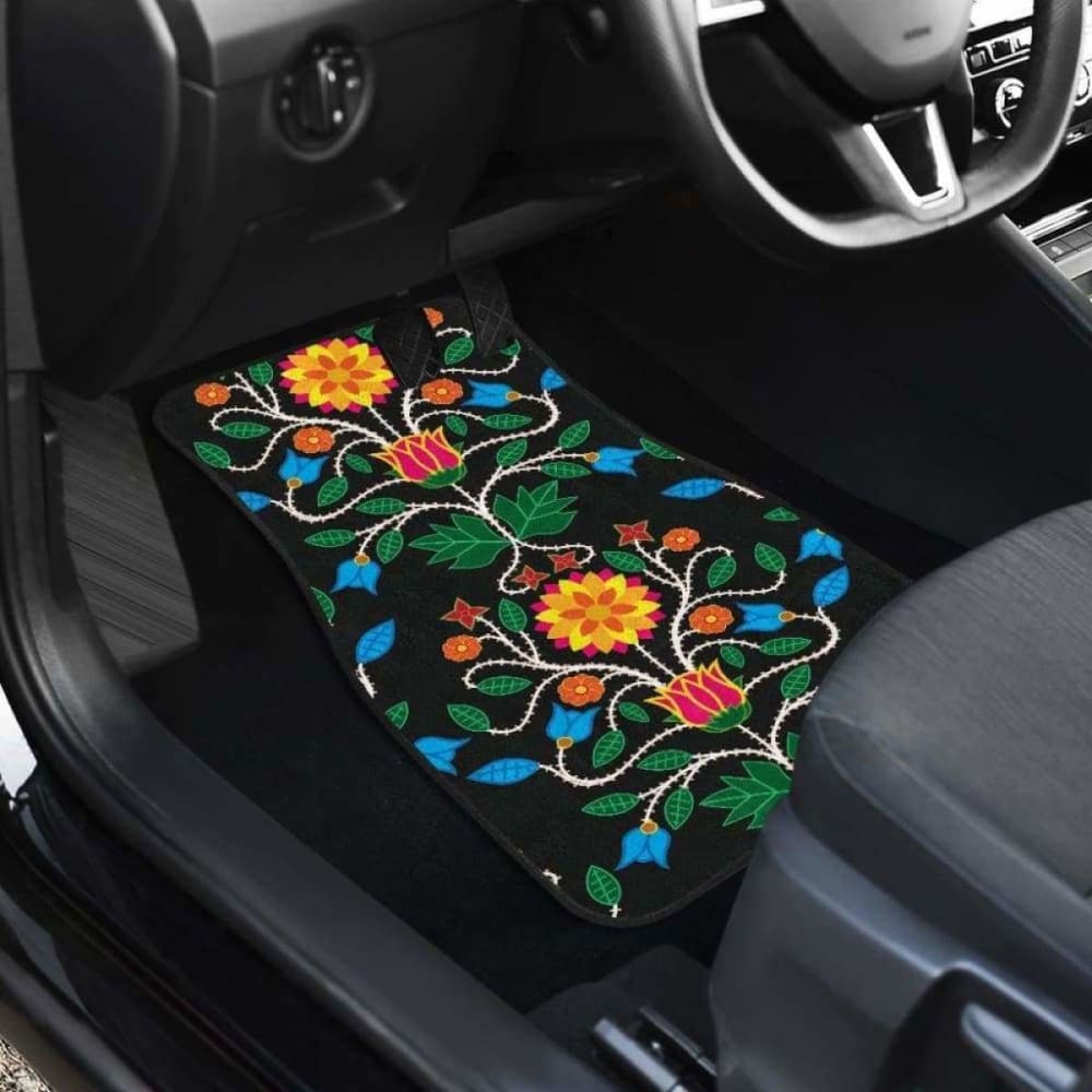 Floral Beadwork Four Clans  Car Floor Mats
