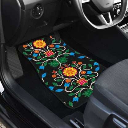 Floral Beadwork Four Clans  Car Floor Mats