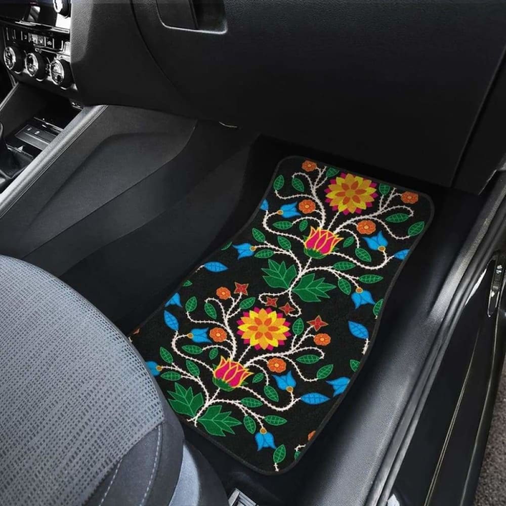 Floral Beadwork Four Clans  Car Floor Mats
