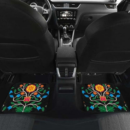 Floral Beadwork Four Clans  Car Floor Mats