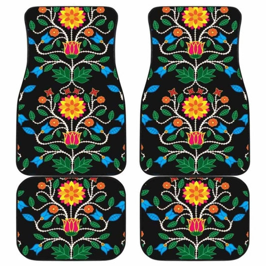 Floral Beadwork Four Clans  Car Floor Mats