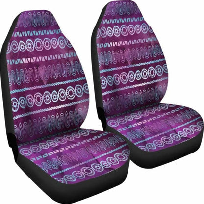 Purple Iridescent Boho Watercolor Pattern Car Seat Covers