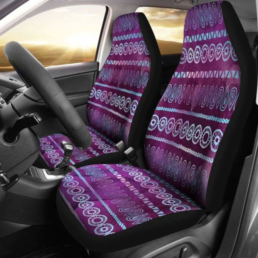 Purple Iridescent Boho Watercolor Pattern Car Seat Covers